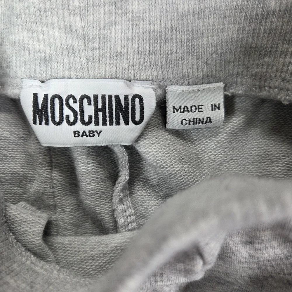 Moschino Sweatpants Boys 12-18 Months Gray Toy Teddy Bear Graphic Jogger Pants